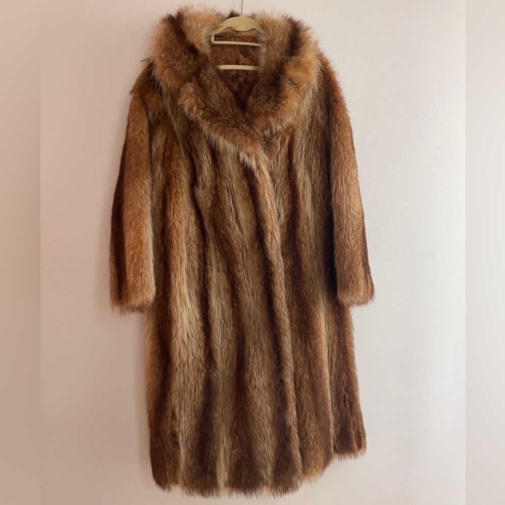 Vintage Brown Fox Fur Coat
